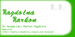 magdolna markon business card